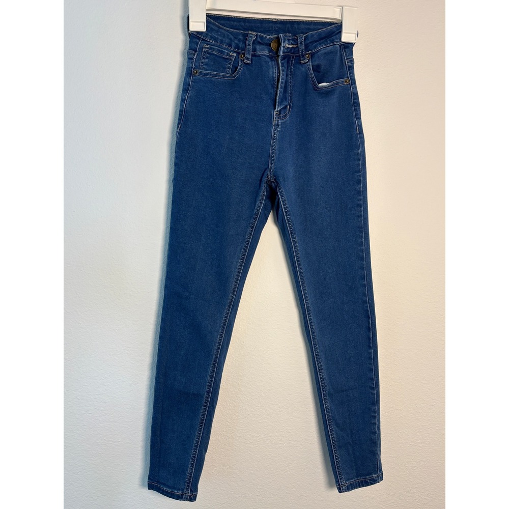 Born Primitive Mens Blue Denim Jeans Straight Leg Medium Wash Stretch Size 34x32
